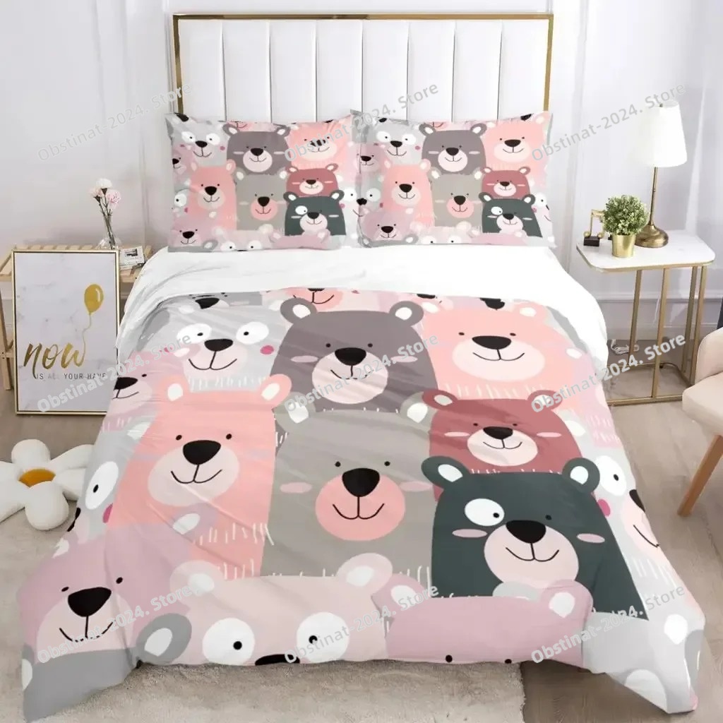 Cartoon Animals Bedding Sets N - Linen Duvet Cover ulasan dan harga