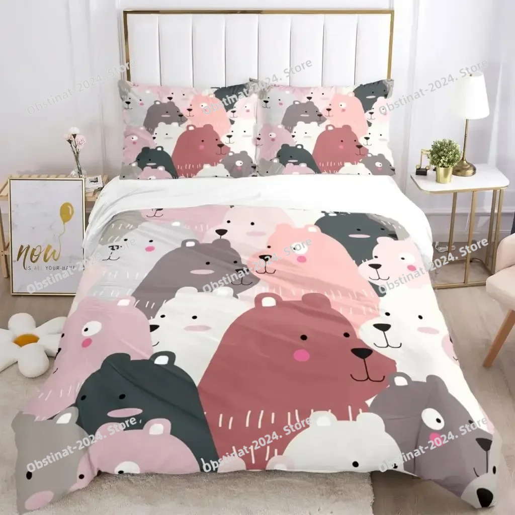 Cartoon Animals Bedding Sets N - Linen Duvet Cover ulasan dan harga