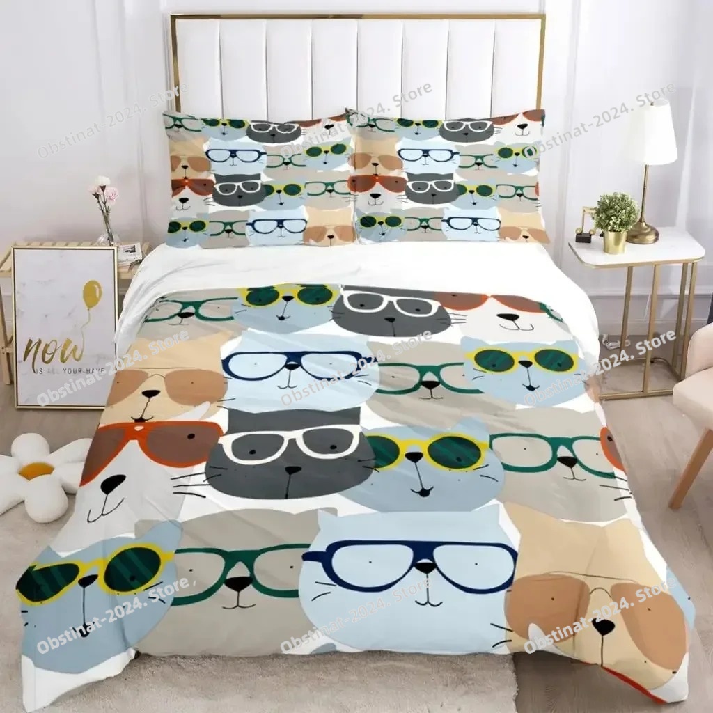 Cartoon Animals Bedding Sets N - Linen Duvet Cover ulasan dan harga