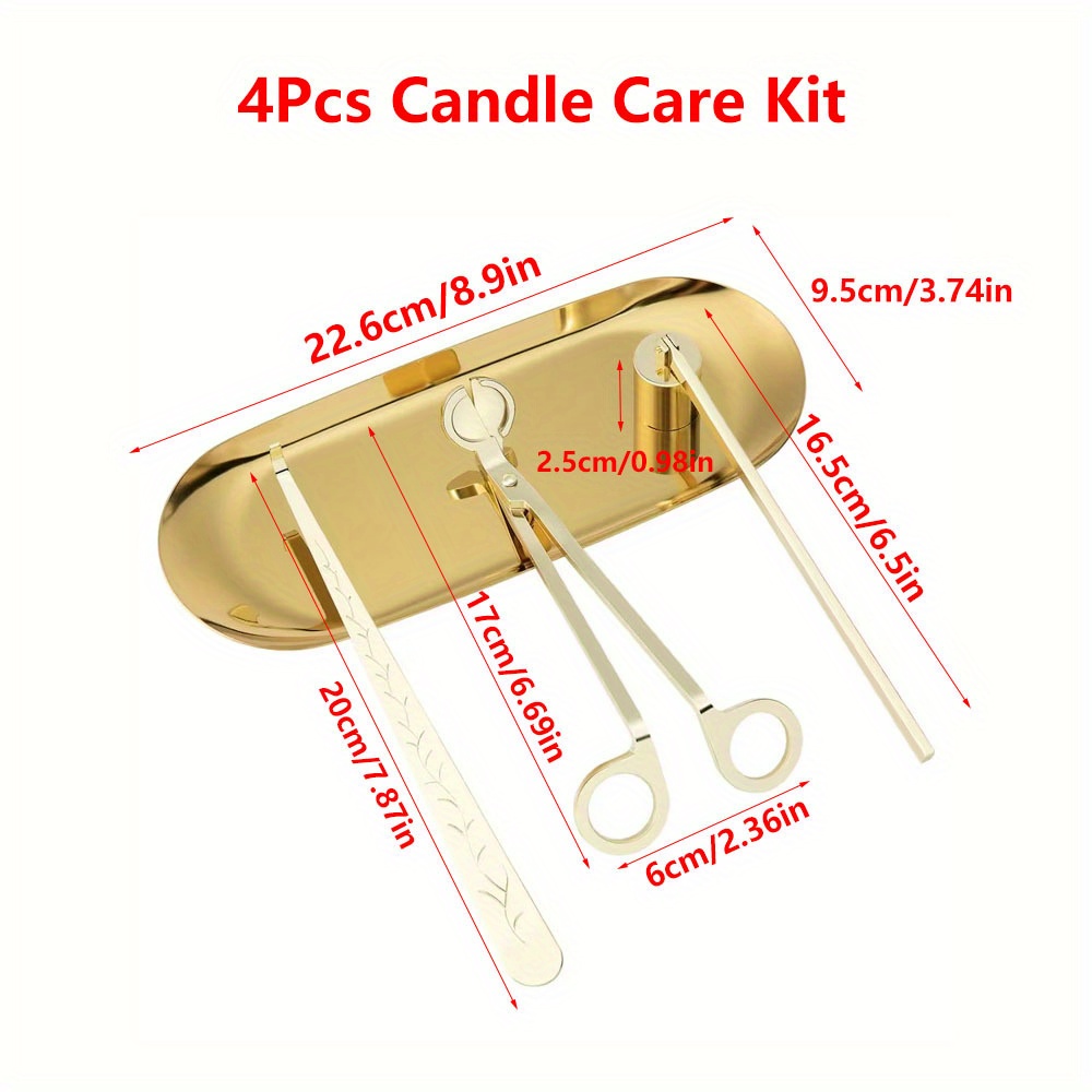 4pcs/set Luxury Candle Care Ki - Quiet Luxury Lifestyle ulasan dan harga