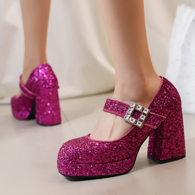 Women's Block High Heels Mary  - Luxury Lifestyle ulasan dan harga