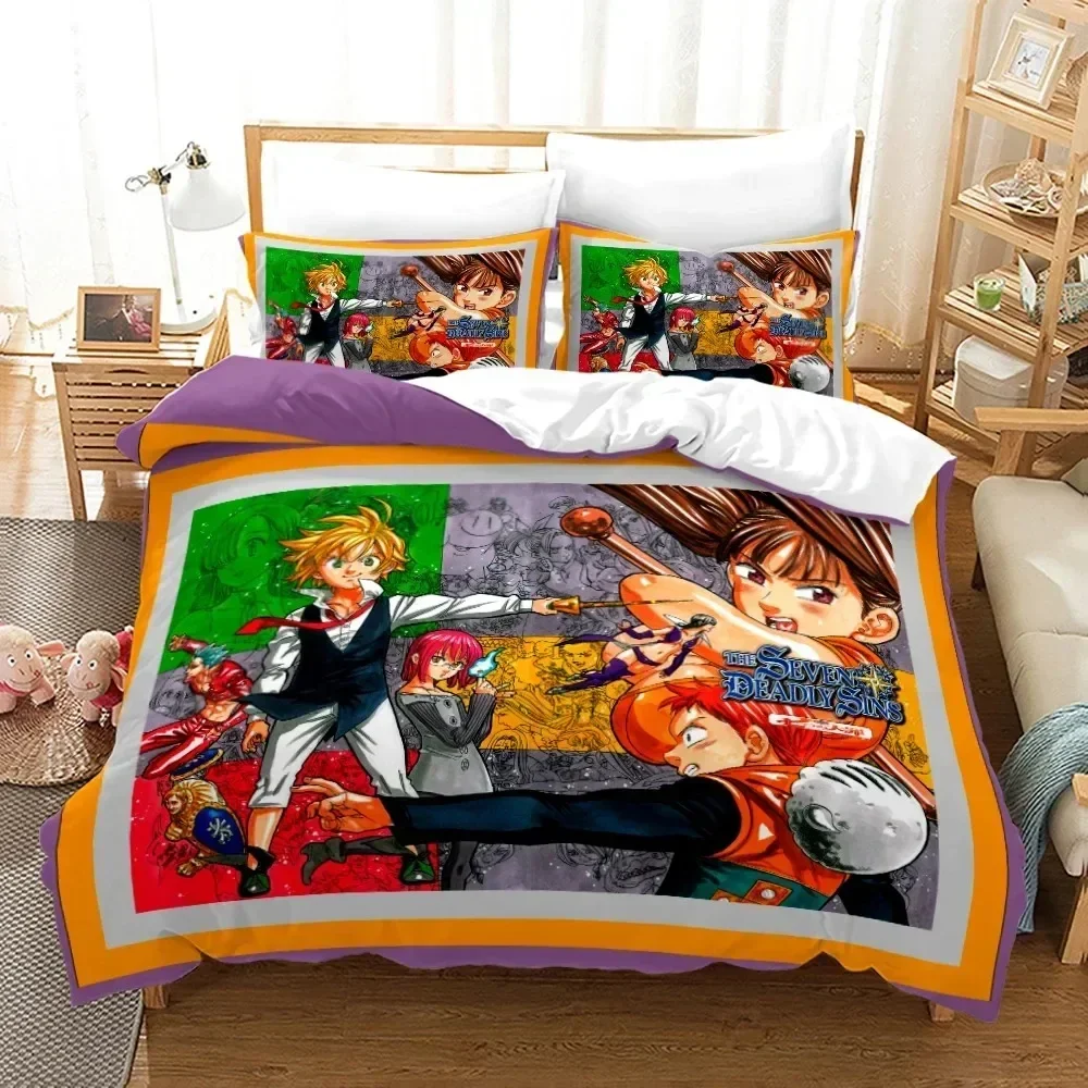Anime Seven Deadly Sins Printe - Linen Duvet Cover ulasan dan harga