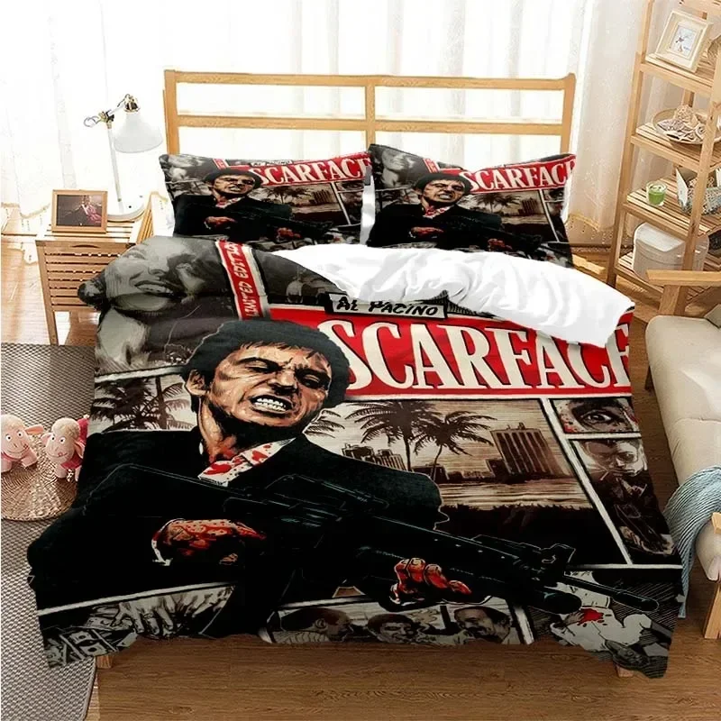 Tony Montana Scarfaces Printed - Linen Duvet Cover ulasan dan harga